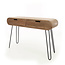 WoonStijl Kaptafel 2L Barrel - Mangohout & Zwart Metaal