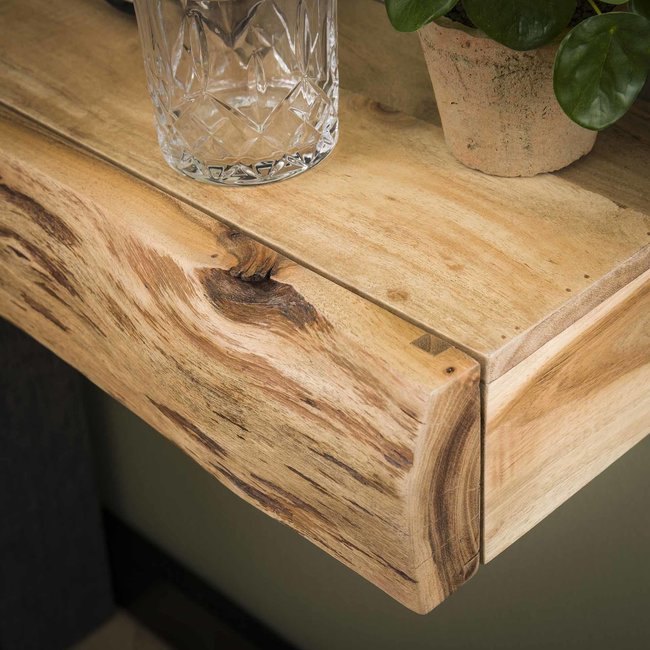 WoonStijl Nachtkastje 1 lade set van 2 tree L acacia