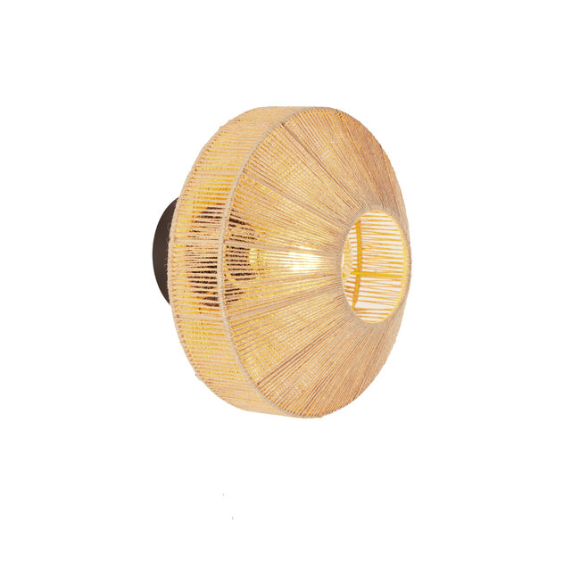 Light en Living Wandlamp Ø43x43 cm LYRA naturel+mat  zwart