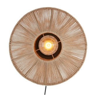 Light en Living Wandlamp Ø43x43 cm LYRA naturel+mat  zwart