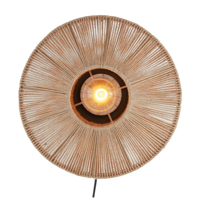 Light en Living Wandlamp Ø43x43 cm LYRA naturel+mat  zwart