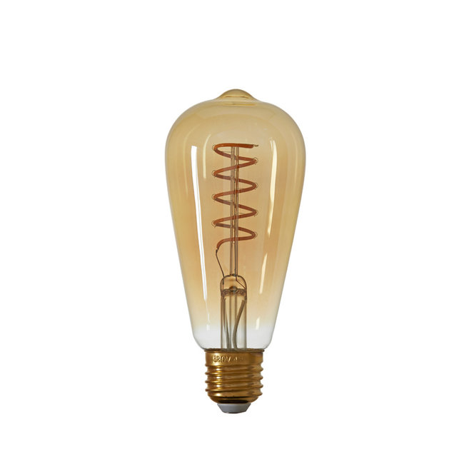 Light en Living Deco LED hoekig Ø6,5x14,5 cm Light 4W amber E27 dimbaar