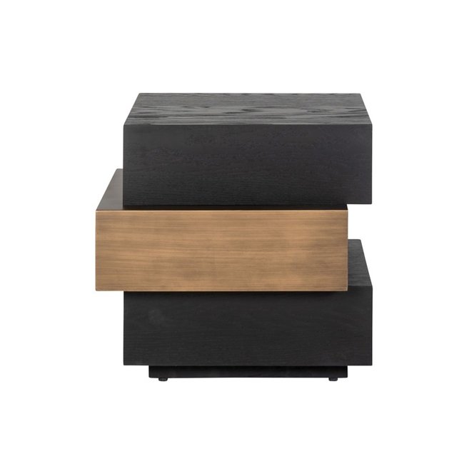 Richmond Interiors  Bijzettafel Cambon 3-laags (Dark coffee)