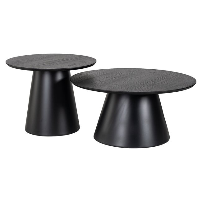 Richmond Interiors  Salontafel Jazz set van 2 zwart