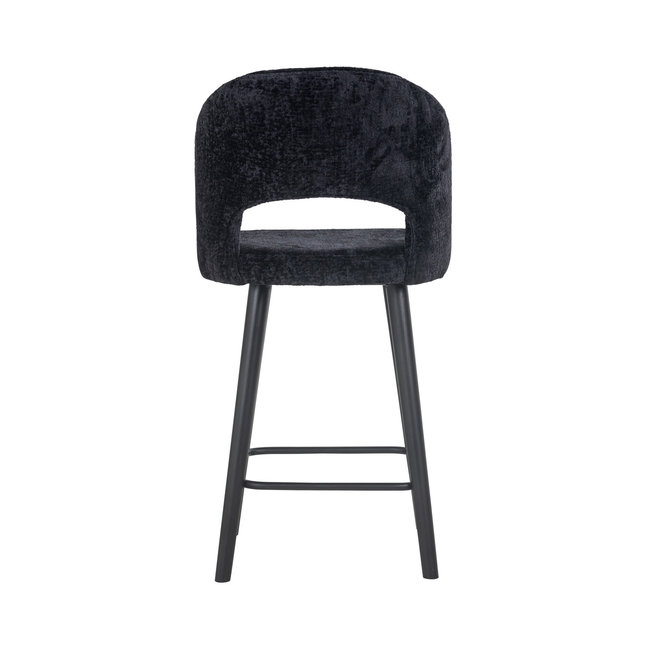 Richmond Interiors  Counterstoel Savoy black chenille - Showroommodel