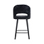 Richmond Interiors  Counterstoel Savoy black chenille - Showroommodel