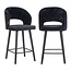 Richmond Interiors  Counterstoel Savoy black chenille - Showroommodel