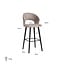 Richmond Interiors  Barstoel Savoy khaki velvet - Showroommodel