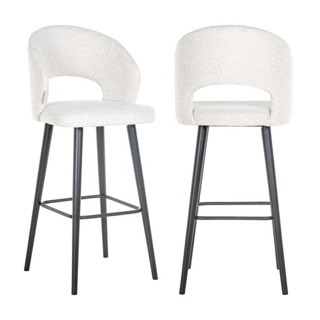Richmond Interiors  Barstoel Savoy white bouclé (Copenhagen 900 Bouclé White)