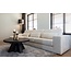 Richmond Interiors  Bank Felix 2.5 seats + lounge rechts rond white chenille (Bergen 900 white chenille)