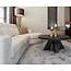 Richmond Interiors  Bank Felix lounge links rond + 2.5 zitter white chenille (Bergen 900 white chenille)