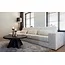 Richmond Interiors  Bank Felix lounge links rond + 2.5 zitter white chenille (Bergen 900 white chenille)