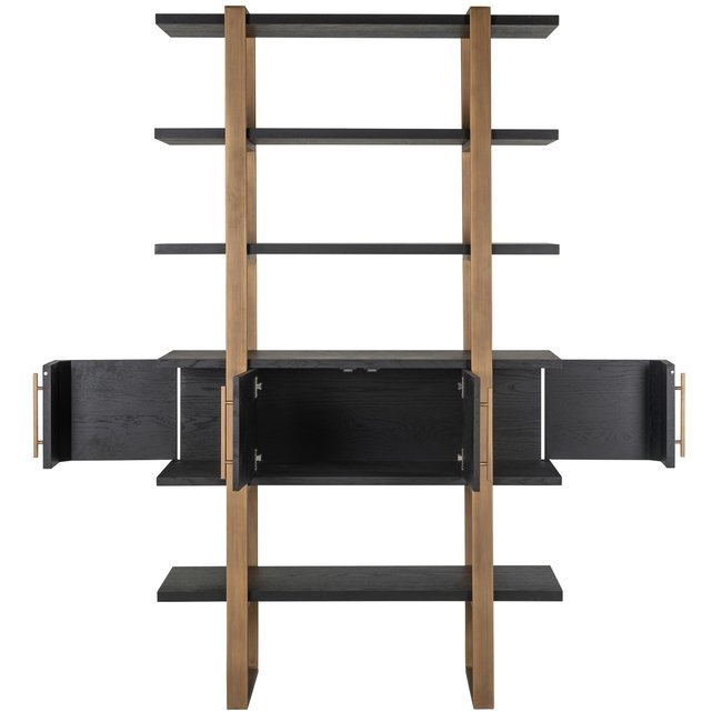 Richmond Interiors  Wandkast Cambon 4-deuren 4-planken (Dark coffee)
