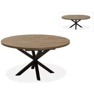 WoonMax Eettafel Isla rond Lamulux uitschuifbaar