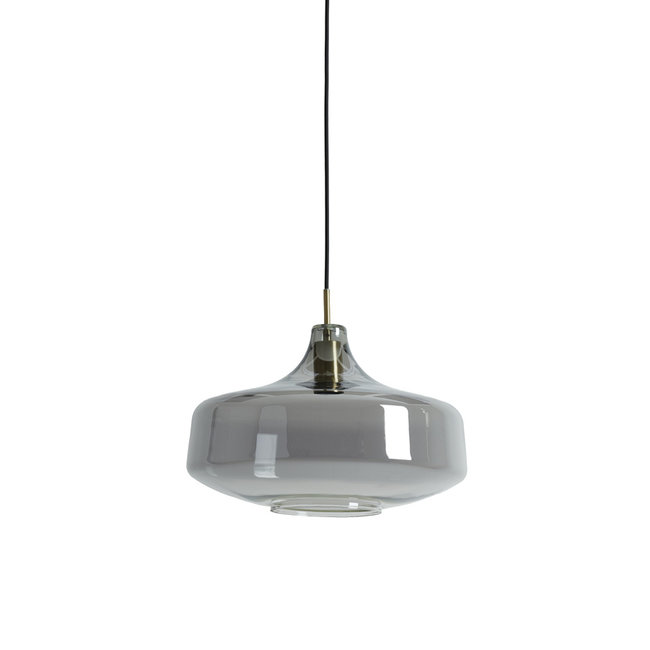 Light en Living Hanglamp Ø29,5x21 cm SOLNA antiek brons+smoke glas