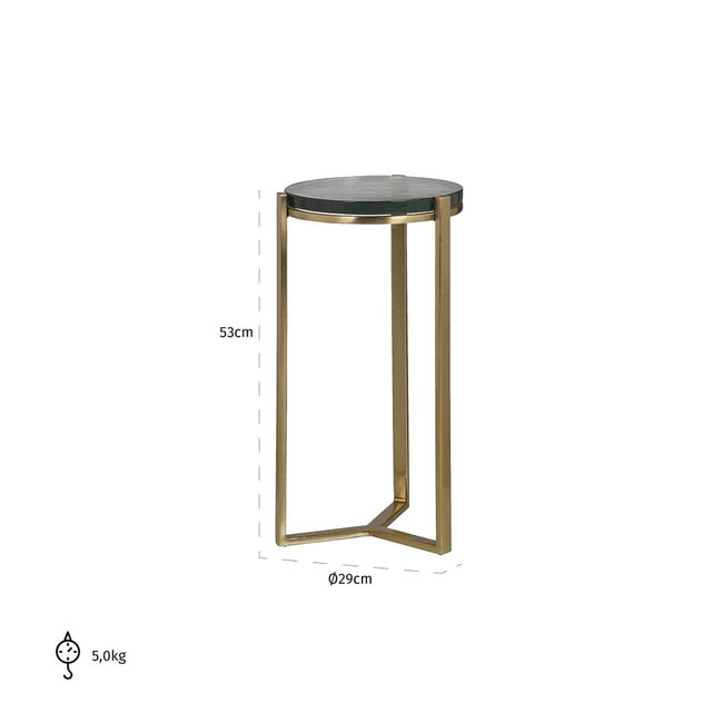 Richmond Interiors  Bijzettafel Aubrey (Gold)
