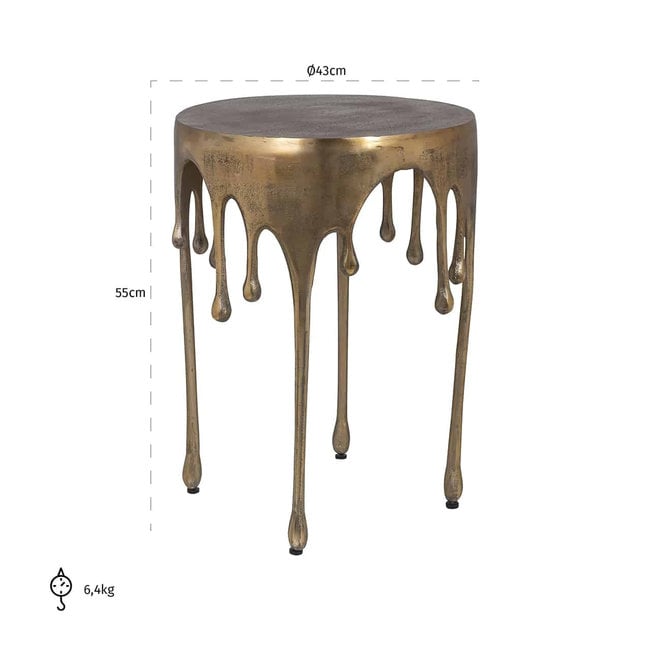Richmond Interiors  Bijzettafel Carly (Brushed Gold)