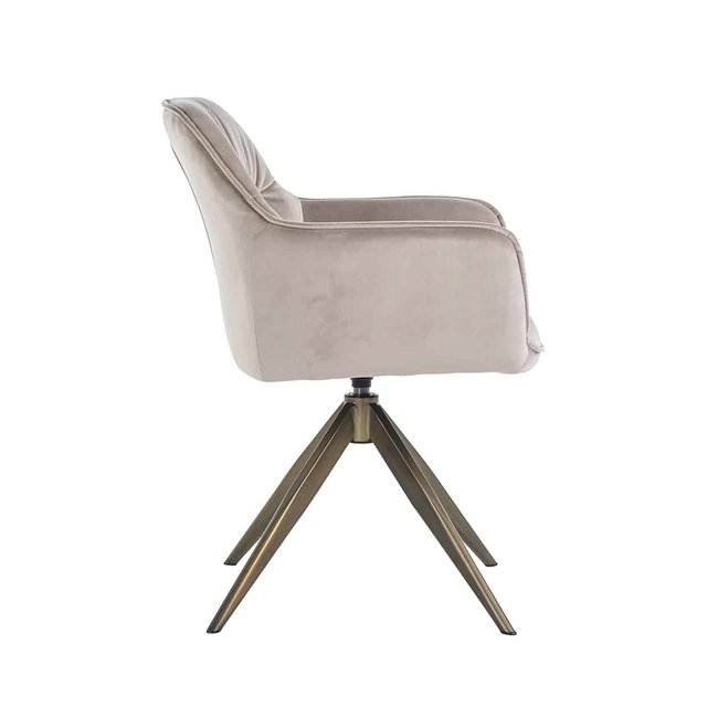 Richmond Interiors  Draaistoel Aline khaki velvet