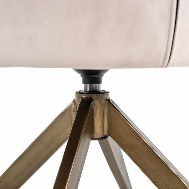 Richmond Interiors  Draaistoel Aline khaki velvet
