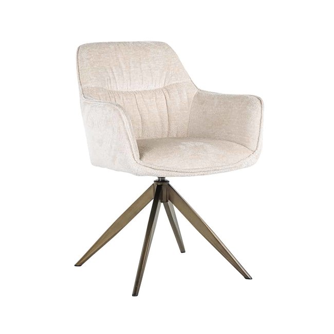 Richmond Interiors  Draaistoel Aline white chenille