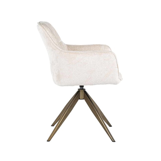 Richmond Interiors  Draaistoel Aline white chenille