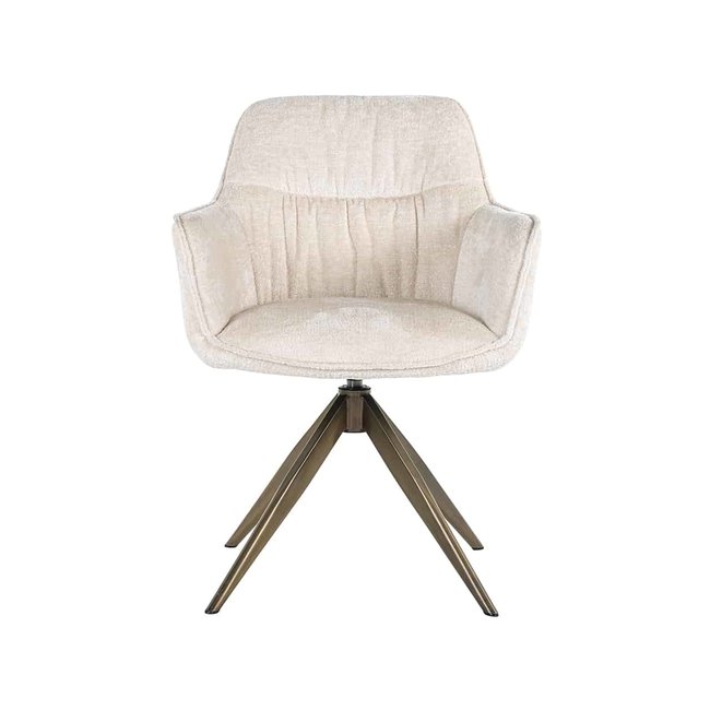 Richmond Interiors  Draaistoel Aline white chenille