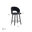 Richmond Interiors  Counterstoel Savoy black chenille - Showroommodel