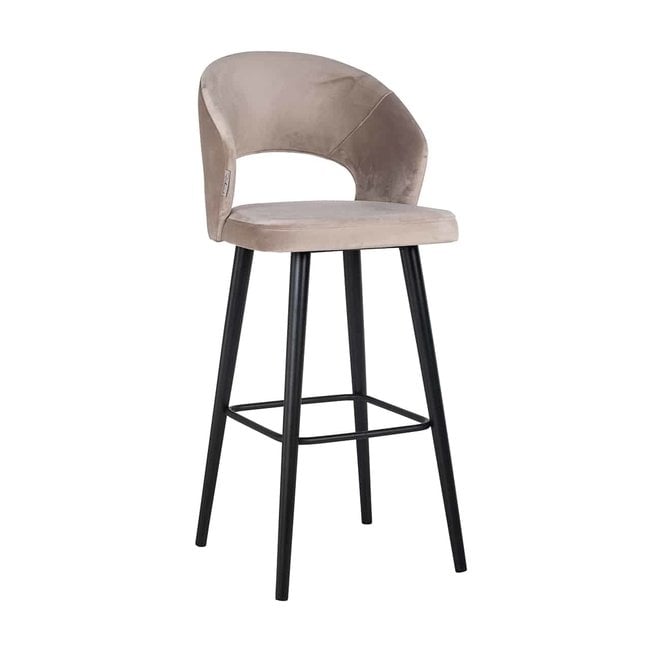 Richmond Interiors  Barstoel Savoy khaki velvet - Showroommodel