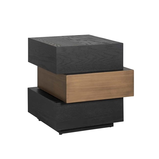 Richmond Interiors  Bijzettafel Cambon 3-laags (Dark coffee)