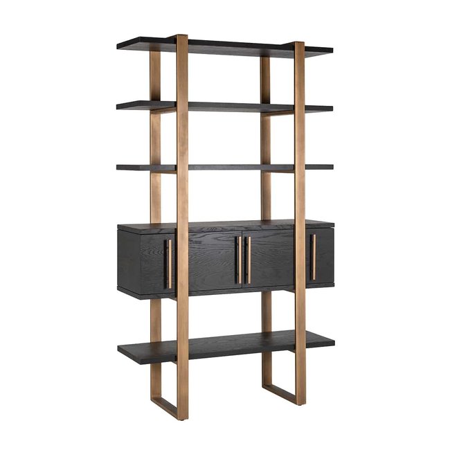 Richmond Interiors  Wandkast Cambon 4-deuren 4-planken (Dark coffee)