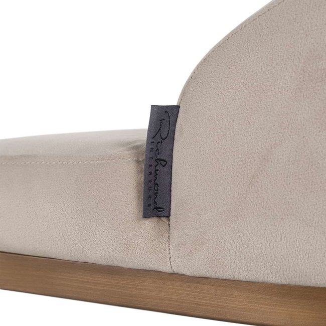 Richmond Interiors  Barstoel Bolton khaki velvet geborsteld goud Khaki