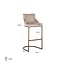 Richmond Interiors  Barstoel Bolton khaki velvet geborsteld goud Khaki
