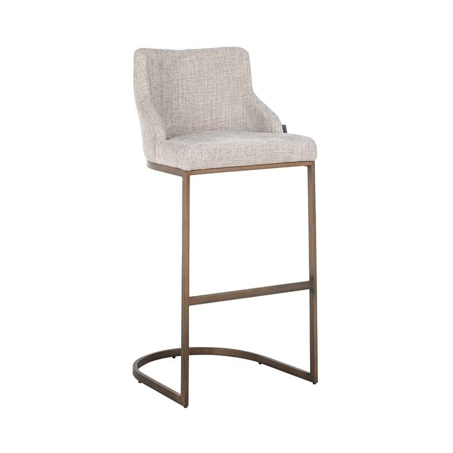 Richmond Interiors  Barstoel Bolton natural renagade met geborsteld goud