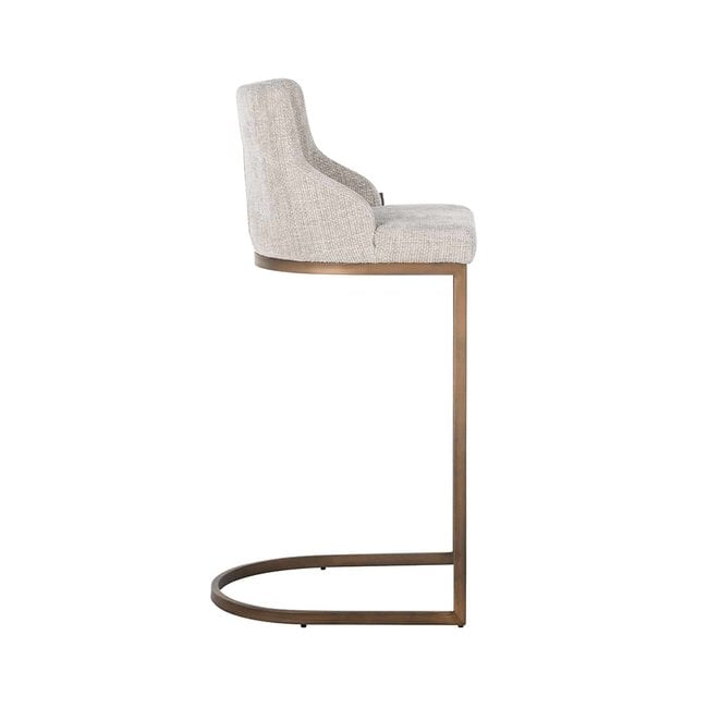 Richmond Interiors  Barstoel Bolton natural renagade met geborsteld goud