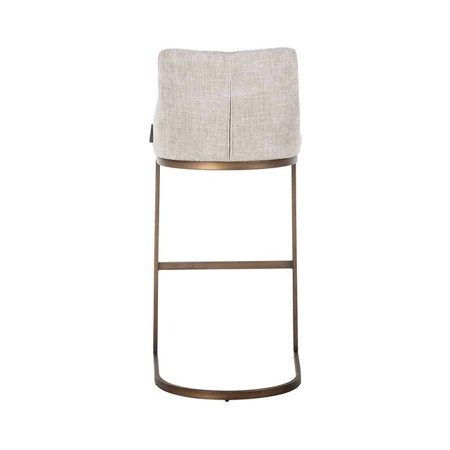 Richmond Interiors  Barstoel Bolton natural renagade met geborsteld goud