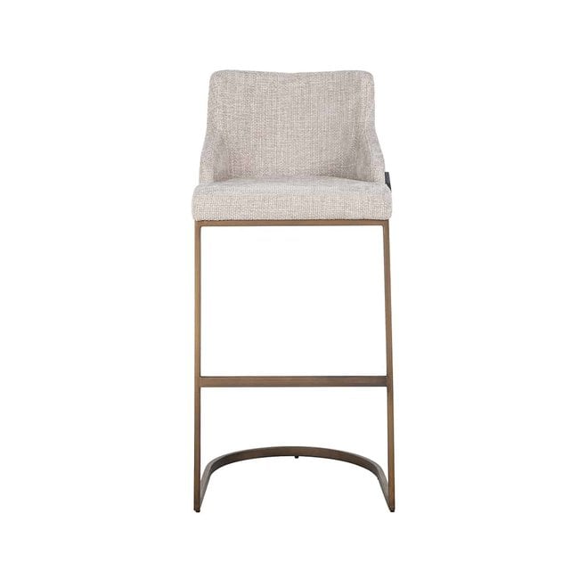Richmond Interiors  Barstoel Bolton natural renagade met geborsteld goud