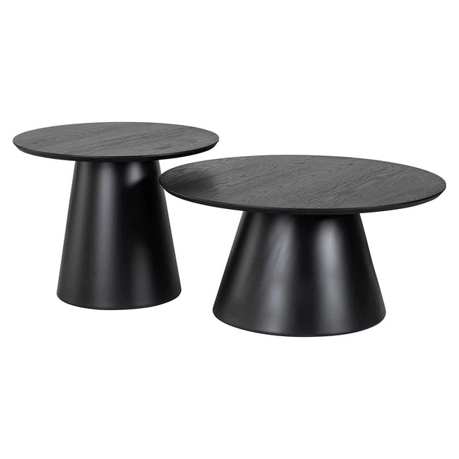 Richmond Interiors  Salontafel Jazz set van 2 zwart