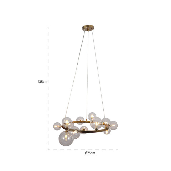 Richmond Interiors  Hanglamp Yosie brushed gold (Brushed Gold)