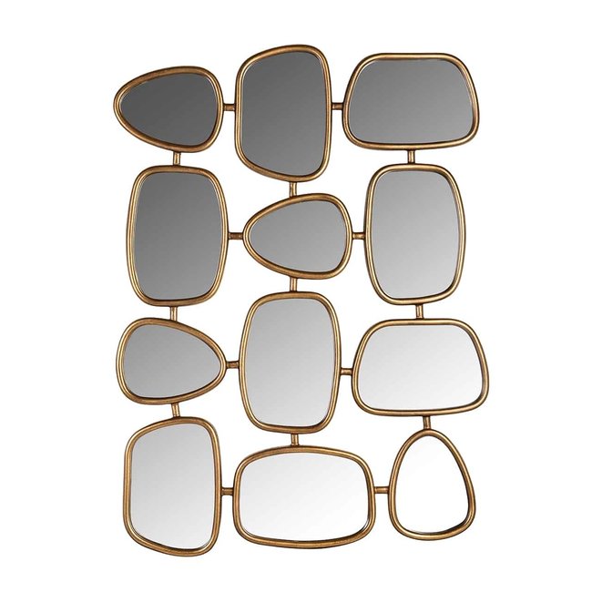Richmond Interiors  Richmond Interiors Spiegel Jeff met 12 spiegels (Gold)