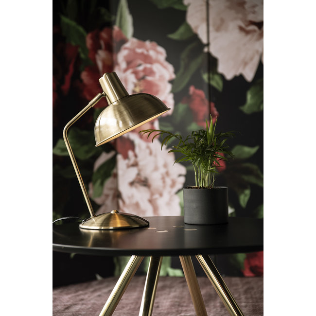 Leitmotiv Tafellamp Hood geborsteld goud