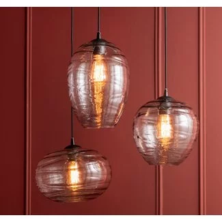 Leitmotiv Hanglamp Glamour Globe glas smoke