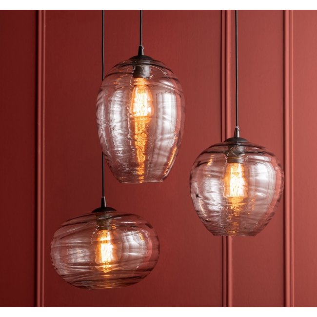 Leitmotiv Hanglamp Glamour Globe glas smoke