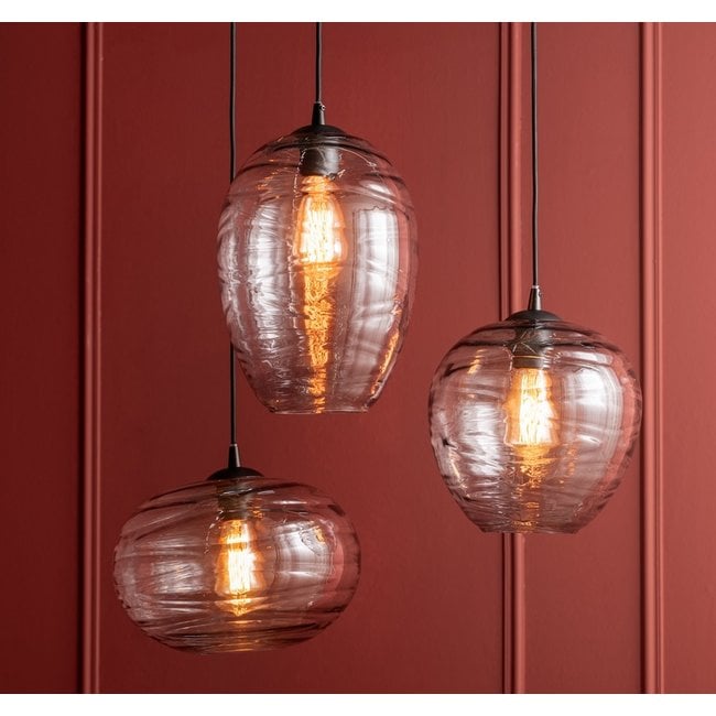 Leitmotiv Hanglamp Glamour Cone glas smoke