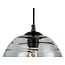 Leitmotiv Hanglamp Glamour Cone glas smoke