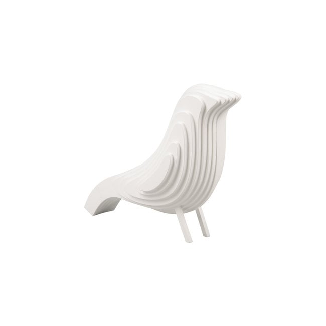 Present Time Ornament Statue Silouette vogel MDF klein wit