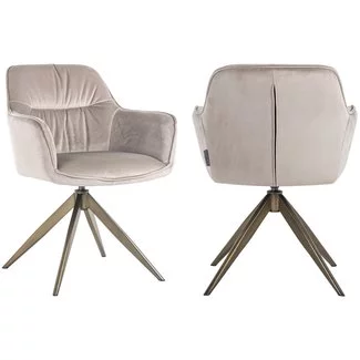 Richmond Interiors  Draaistoel Aline khaki velvet