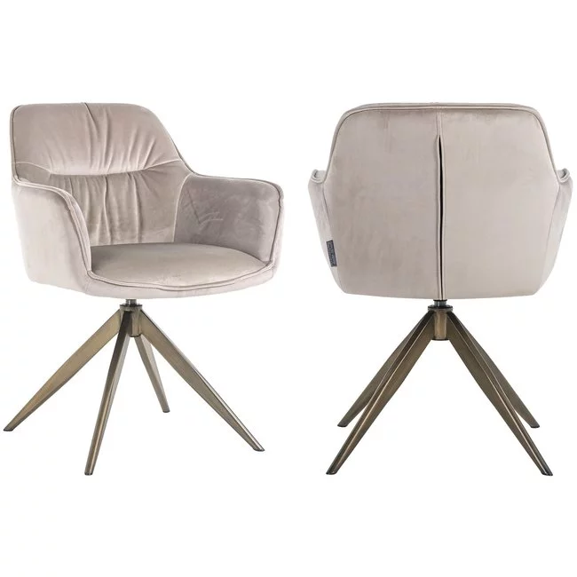 Richmond Interiors  Draaistoel Aline khaki velvet