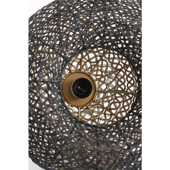 Light en Living Hanglamp FINOU mat zwart Ø42x38 cm