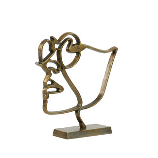 Light en Living Ornament FACE antiek brons