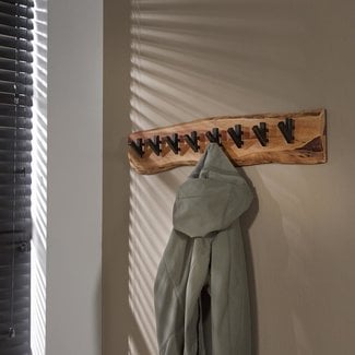 WoonStijl Kapstok edge 8 haken / Massief acacia naturel